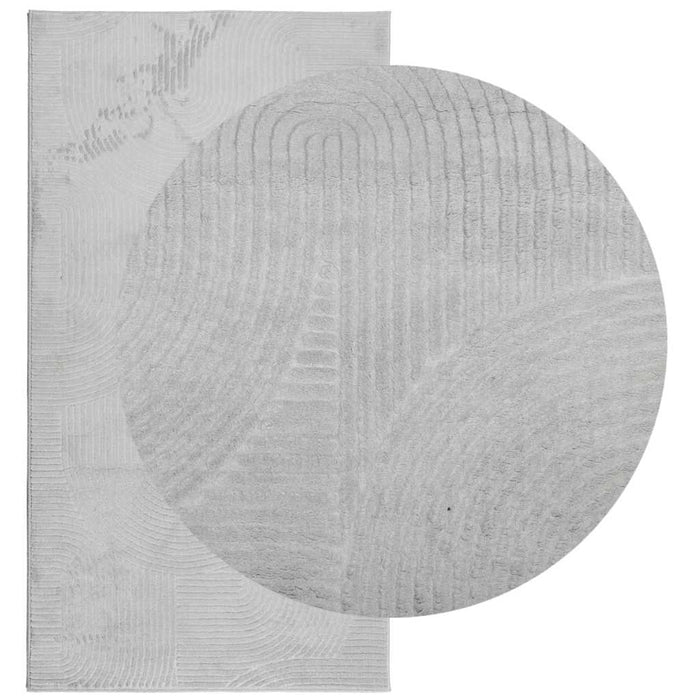 Covor IZA aspect scandinav, cu fire scurte, gri, 80x150 cm - WALTI WALTI