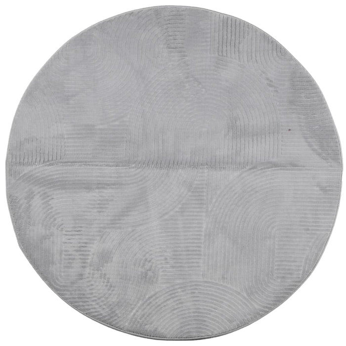 Covor IZA aspect scandinav, cu fire scurte, gri, Ø 100 cm - WALTI WALTI