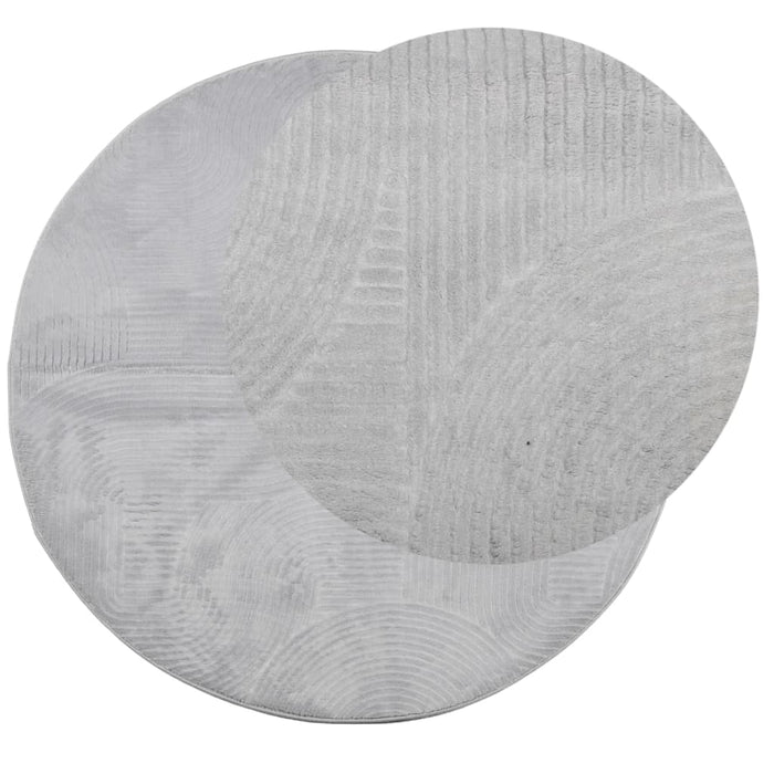 Covor IZA aspect scandinav, cu fire scurte, gri, Ø 100 cm - WALTI WALTI