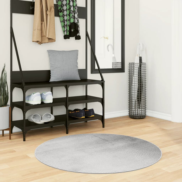 Covor IZA aspect scandinav, cu fire scurte, gri, Ø 100 cm - WALTI WALTI