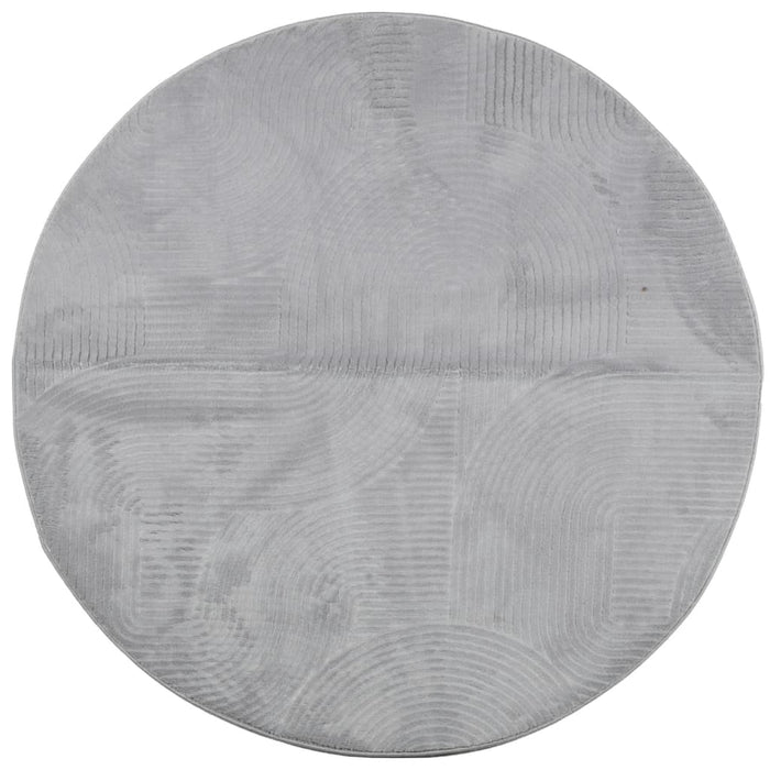 Covor IZA aspect scandinav, cu fire scurte, gri, Ø 120 cm - WALTI WALTI