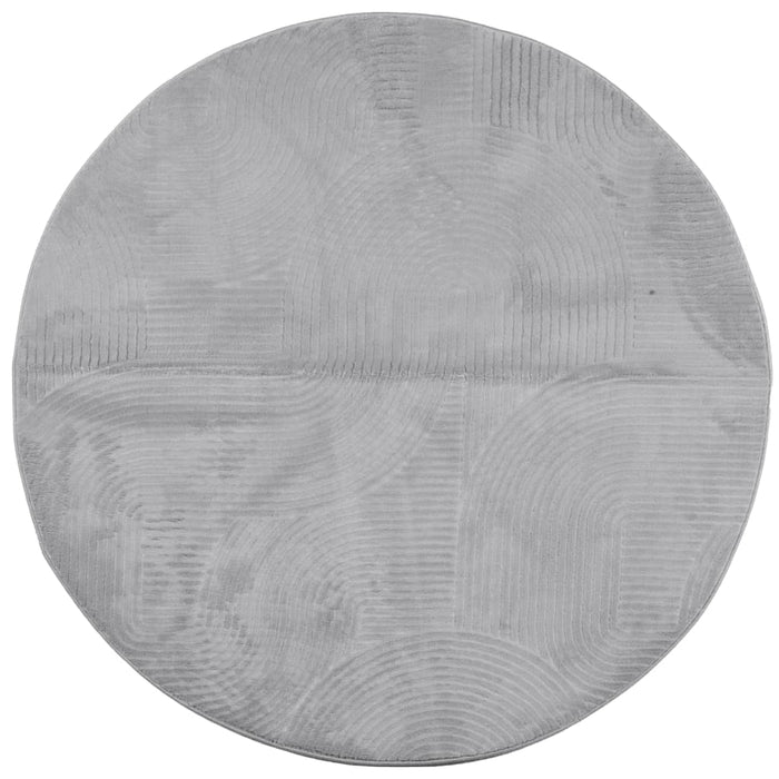 Covor "IZA" aspect scandinav, cu fire scurte, gri, Ø 160 cm - WALTI WALTI