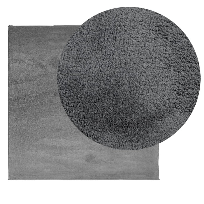 Covor „OVIEDO”, fire scurte, antracit, 120x120 cm - WALTI WALTI