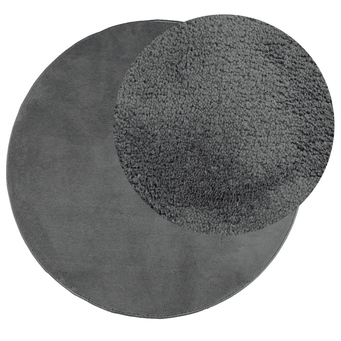 Covor „OVIEDO”, fire scurte, antracit, Ø 160 cm - WALTI WALTI