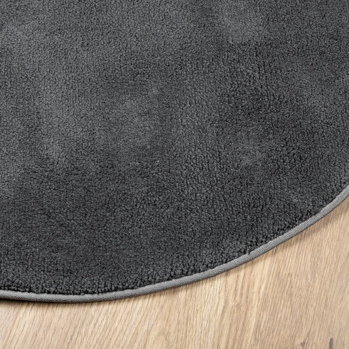 Covor „OVIEDO”, fire scurte, antracit, Ø 160 cm - WALTI WALTI
