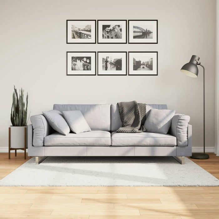 Covor „OVIEDO”, fire scurte, crem, 120x120 cm - WALTI WALTI