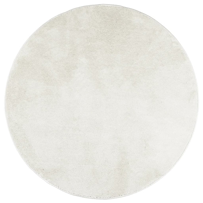 Covor „OVIEDO”, fire scurte, crem, Ø 120 cm - WALTI WALTI