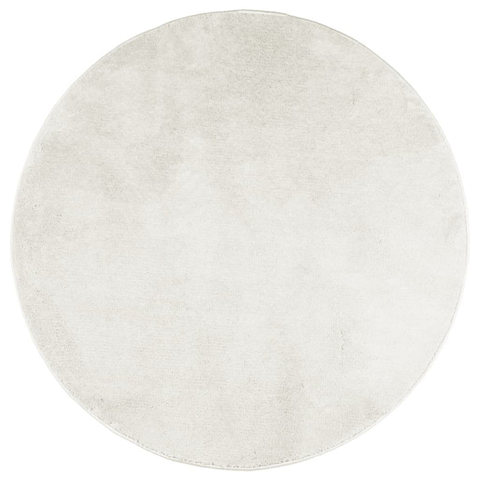 Covor „OVIEDO”, fire scurte, crem, Ø 160 cm - WALTI WALTI