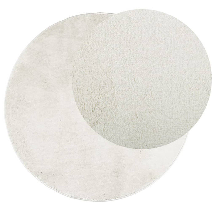 Covor „OVIEDO”, fire scurte, crem, Ø 160 cm - WALTI WALTI