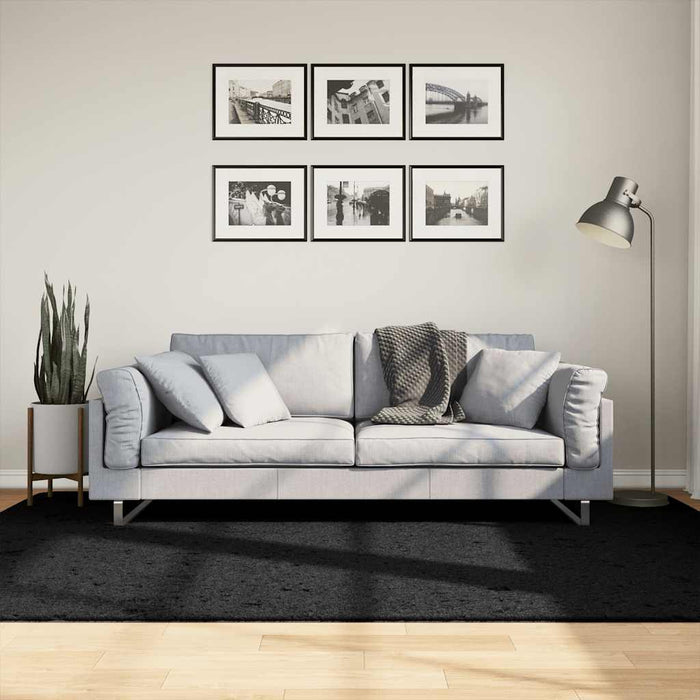 Covor „OVIEDO”, fire scurte, negru, 160x230 cm - WALTI WALTI