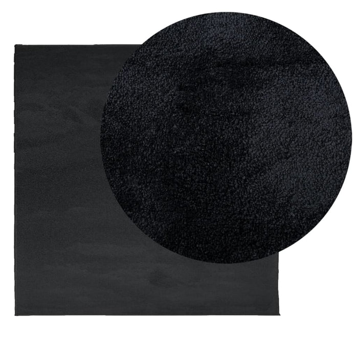 Covor „OVIEDO”, fire scurte, negru, 200x200 cm - WALTI WALTI