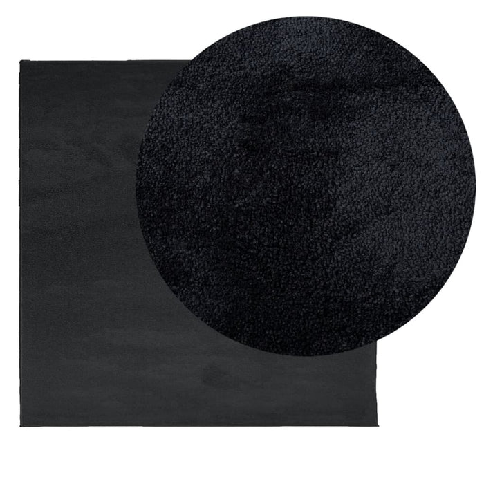 Covor „OVIEDO”, fire scurte, negru, 240x240 cm - WALTI WALTI