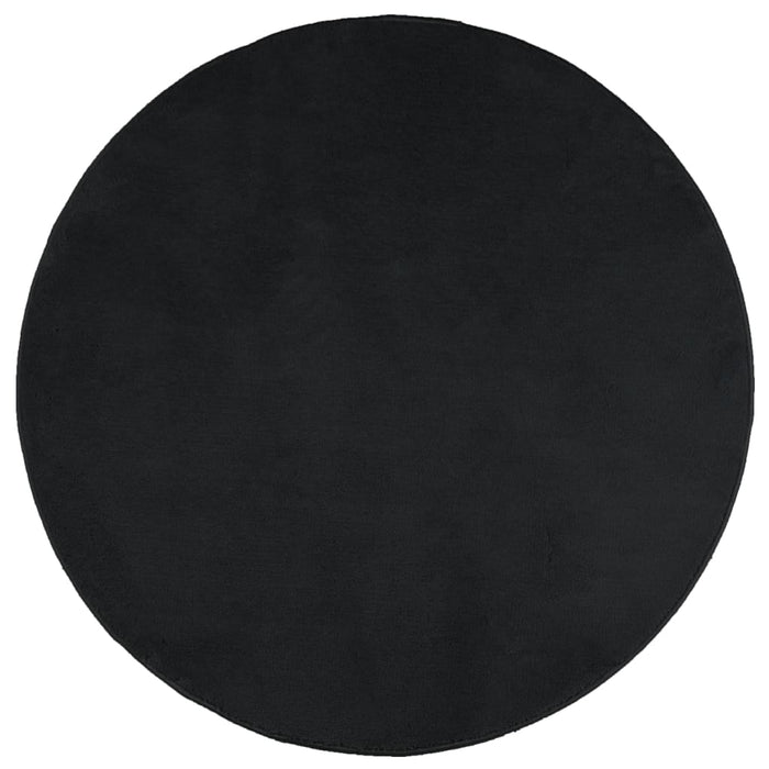 Covor „OVIEDO”, fire scurte, negru, Ø 120 cm - WALTI WALTI
