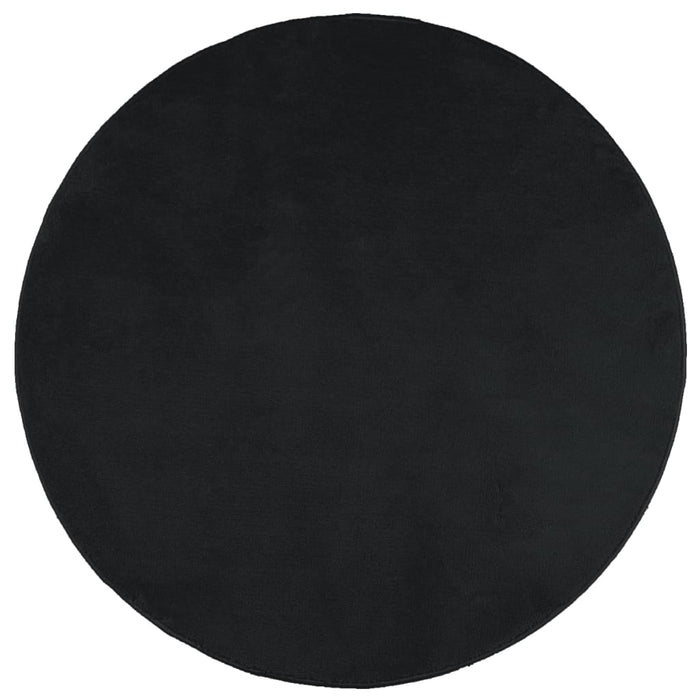 Covor „OVIEDO”, fire scurte, negru, Ø 160 cm - WALTI WALTI