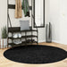 Covor „OVIEDO”, fire scurte, negru, Ø 160 cm - WALTI WALTI