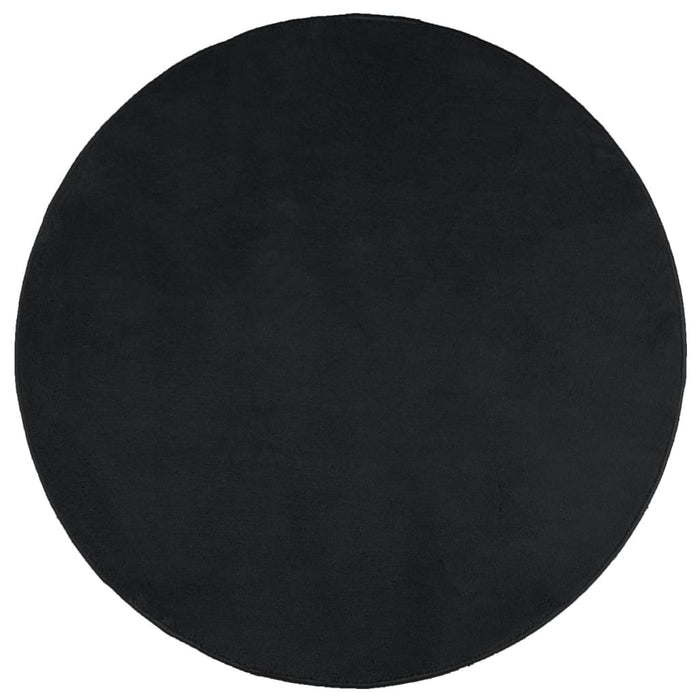 Covor „OVIEDO”, fire scurte, negru, Ø 200 cm - WALTI WALTI