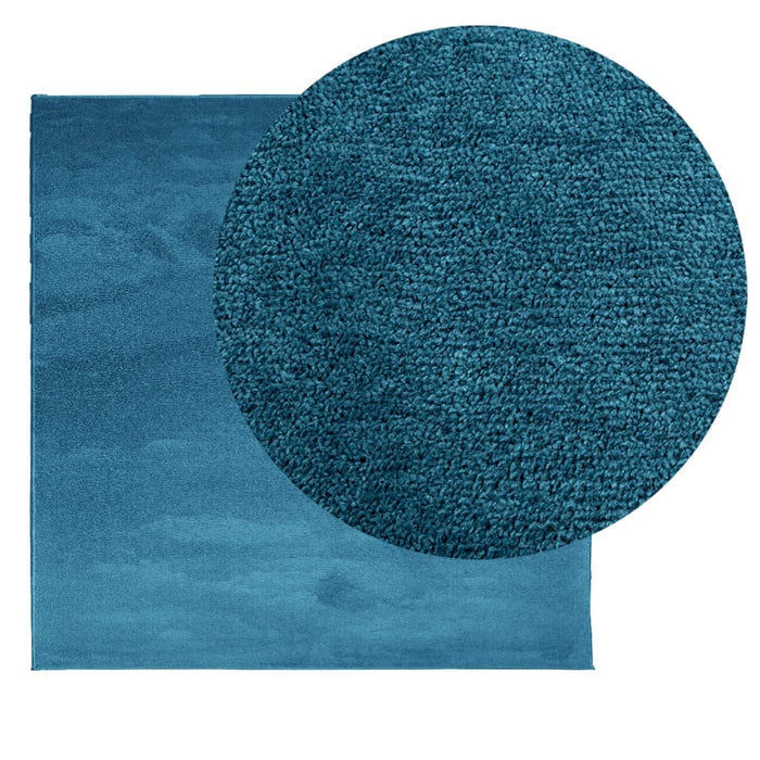 Covor „OVIEDO”, fire scurte, turcoaz, 120x120 cm - WALTI WALTI