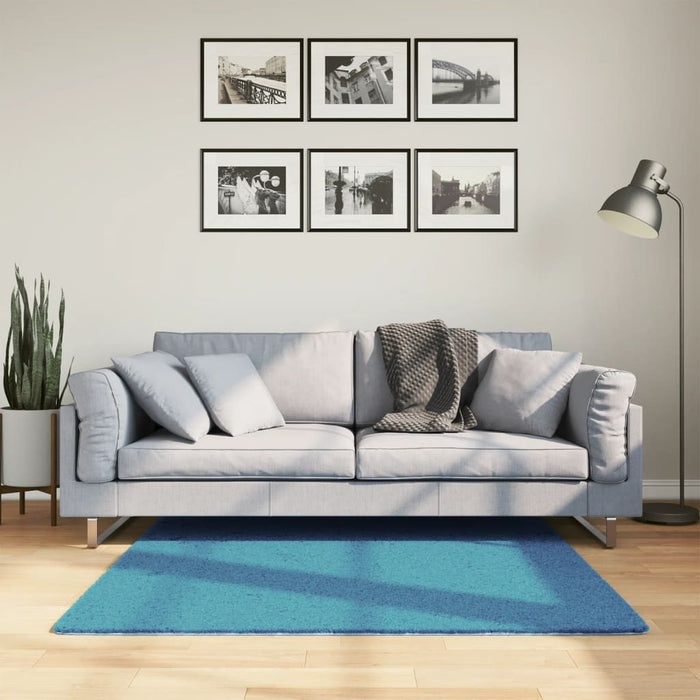 Covor „OVIEDO”, fire scurte, turcoaz, 120x120 cm - WALTI WALTI