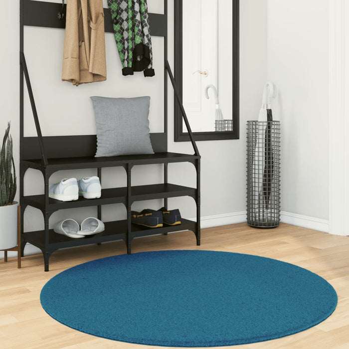 Covor „OVIEDO”, fire scurte, turcoaz, Ø 120 cm - WALTI WALTI
