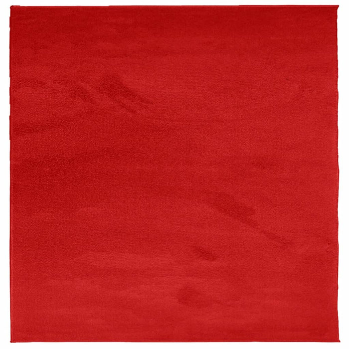 Covor „OVIEDO”, fire scurte, roșu, 160x160 cm WALTI