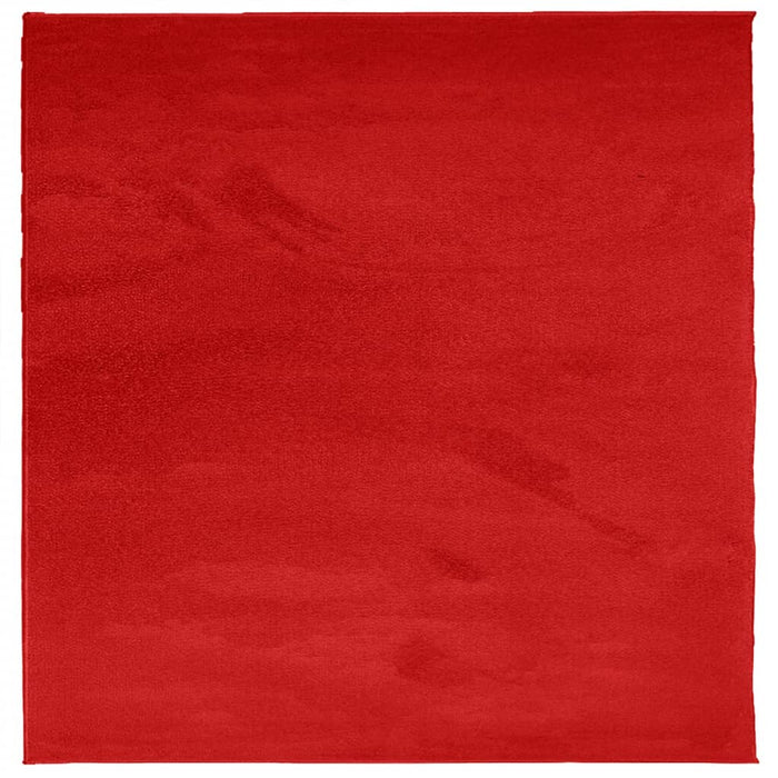 Covor „OVIEDO”, fire scurte, roșu, 240x240 cm WALTI