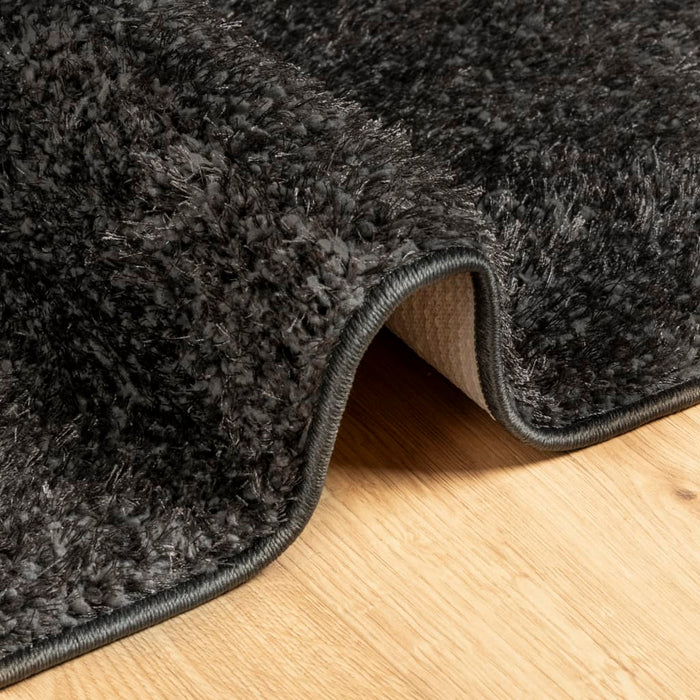 Covor ISTAN, cu fire înalte, aspect lucios, antracit, 200x280cm WALTI