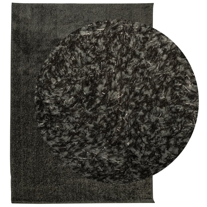 Covor ISTAN, cu fire înalte, aspect lucios, antracit, 240x340cm WALTI