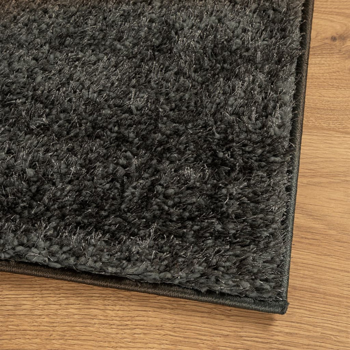Covor ISTAN, cu fire înalte, aspect lucios, antracit, 240x340cm WALTI