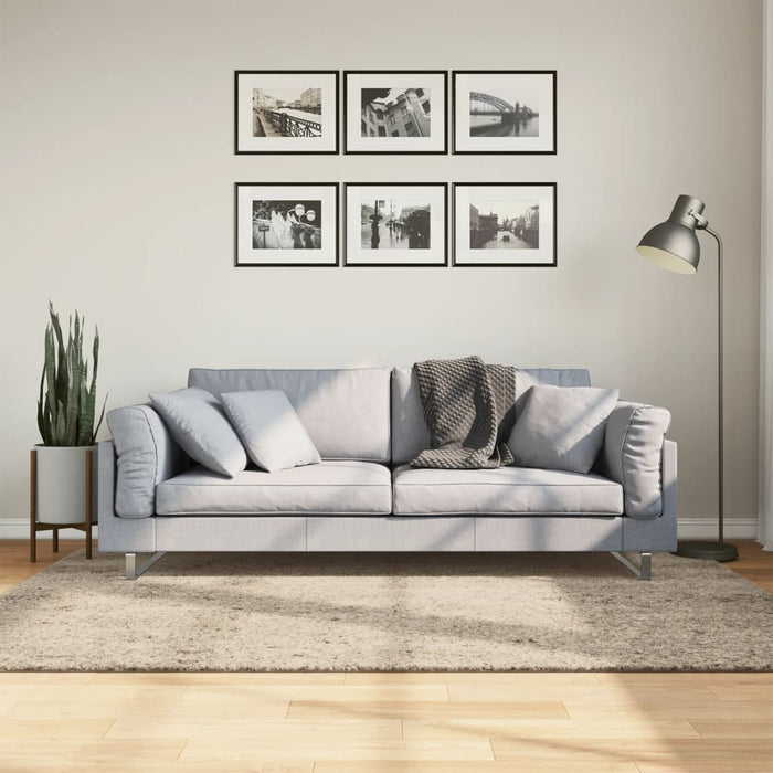 Covor ISTAN, cu fire înalte, aspect lucios, bej, 140x200 cm WALTI