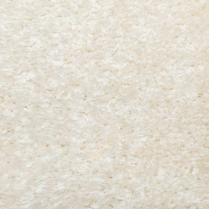 Covor ISTAN, cu fire înalte, aspect lucios, crem, Ø 80 cm WALTI