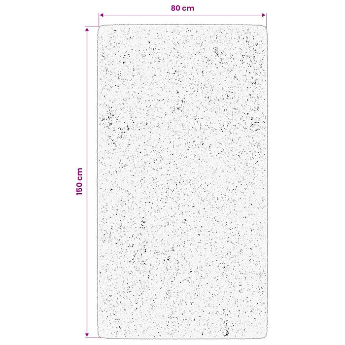 Covor ISTAN, cu fire înalte, aspect lucios, gri, 80x150 cm - WALTI WALTI