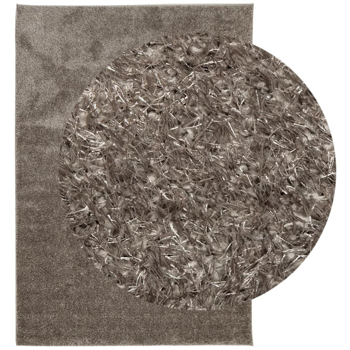 Covor ISTAN, cu fire înalte, aspect lucios, gri, 160x230 cm - WALTI WALTI