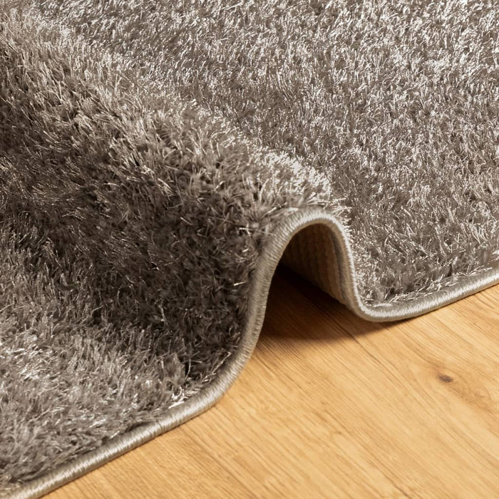 Covor ISTAN, cu fire înalte, aspect lucios, gri, 160x230 cm - WALTI WALTI