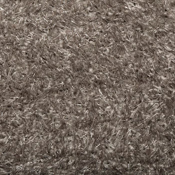 Covor ISTAN, cu fire înalte, aspect lucios, gri, Ø 120 cm WALTI
