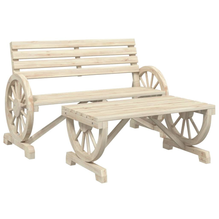 Set mobilier de grădină, 4 piese, lemn masiv de brad - WALTI WALTI