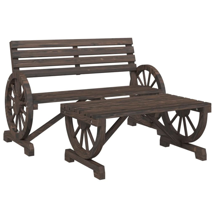 Set mobilier de grădină, 4 piese, lemn masiv de brad - WALTI WALTI