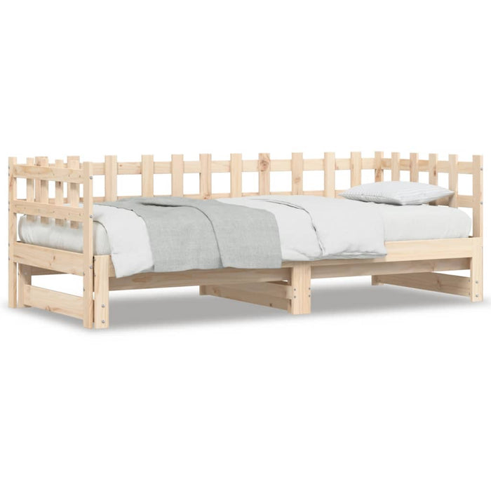 Pat de zi extensibil, 2x(80x200) cm, lemn masiv de pin - WALTI WALTI