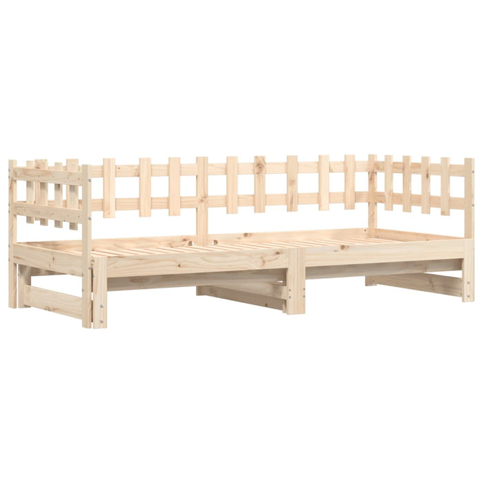 Pat de zi extensibil, 2x(80x200) cm, lemn masiv de pin - WALTI WALTI