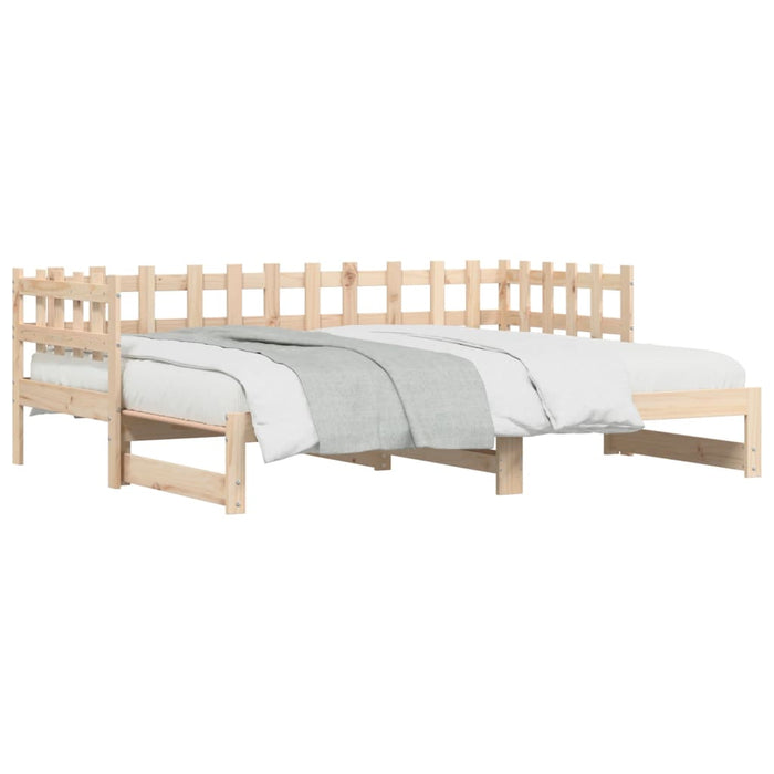 Pat de zi extensibil, 2x(80x200) cm, lemn masiv de pin - WALTI WALTI