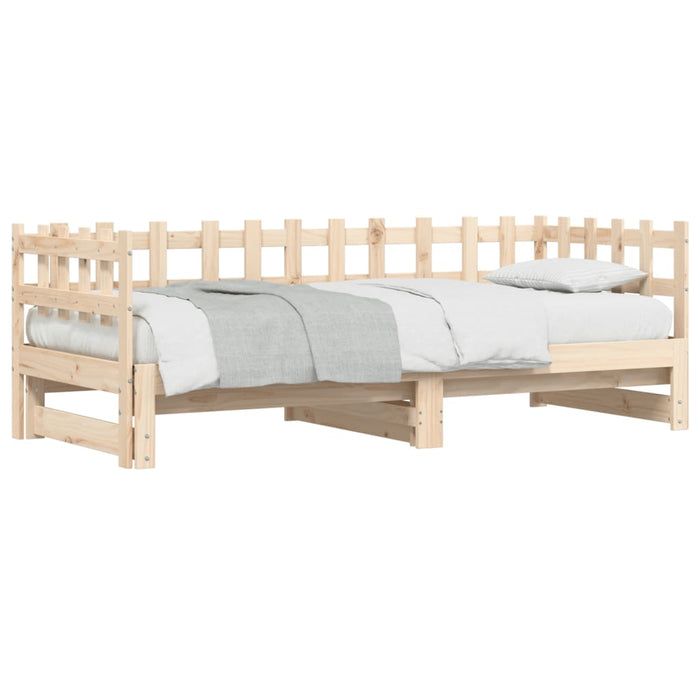 Pat de zi extensibil, 2x(80x200) cm, lemn masiv de pin - WALTI WALTI