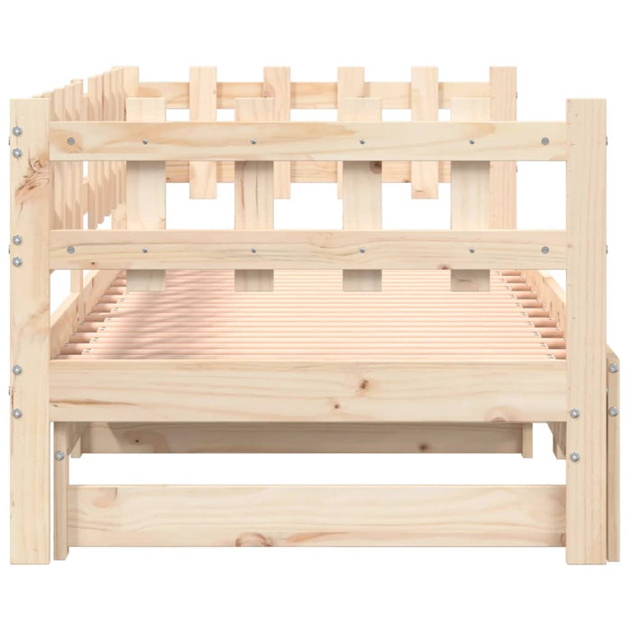 Pat de zi extensibil, 2x(80x200) cm, lemn masiv de pin - WALTI WALTI