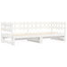 Pat de zi extensibil, alb, 2x(80x200) cm, lemn masiv de pin - WALTI WALTI
