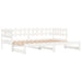 Pat de zi extensibil, alb, 2x(80x200) cm, lemn masiv de pin - WALTI WALTI