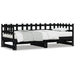 Pat de zi extensibil, negru, 2x(80x200) cm, lemn masiv de pin - WALTI WALTI