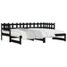 Pat de zi extensibil, negru, 2x(80x200) cm, lemn masiv de pin - WALTI WALTI
