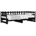 Pat de zi extensibil, negru, 2x(80x200) cm, lemn masiv de pin - WALTI WALTI