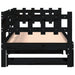 Pat de zi extensibil, negru, 2x(80x200) cm, lemn masiv de pin - WALTI WALTI