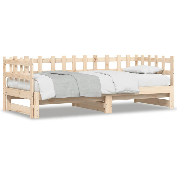 Pat de zi extensibil, 2x(90x200) cm, lemn masiv de pin - WALTI WALTI