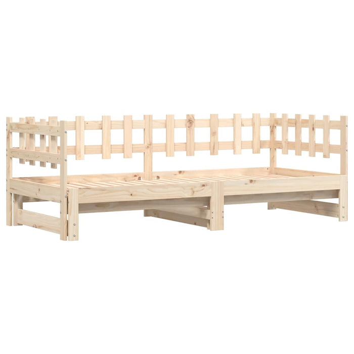 Pat de zi extensibil, 2x(90x200) cm, lemn masiv de pin - WALTI WALTI