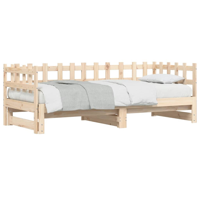 Pat de zi extensibil, 2x(90x200) cm, lemn masiv de pin - WALTI WALTI